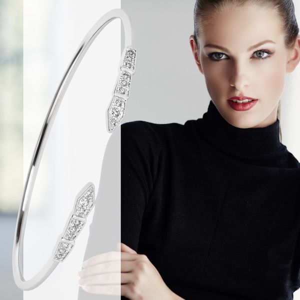14k White Gold Diamond Bracelet - Image 4