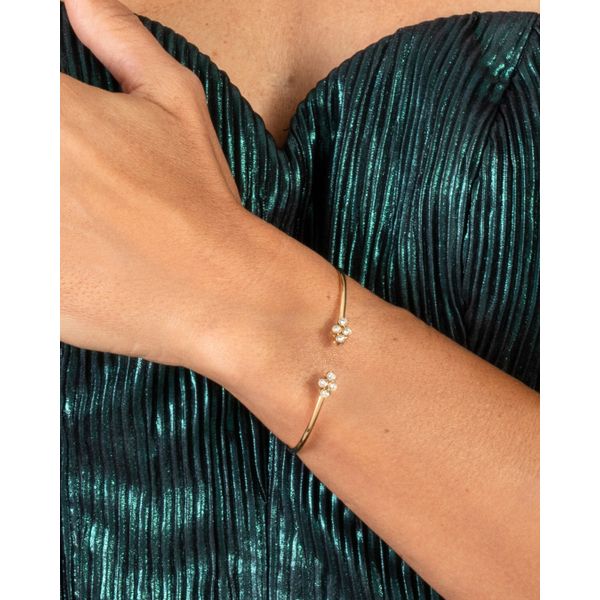 14k Yellow Gold Diamond Bracelet - Image 4