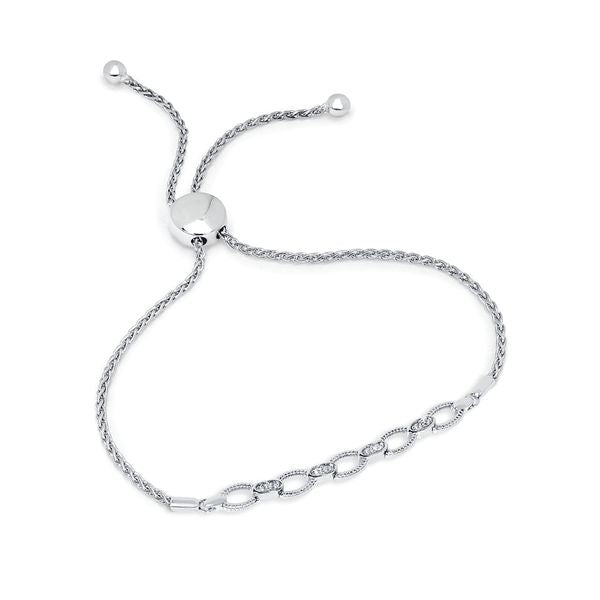 Sterling Silver Diamond Bracelet