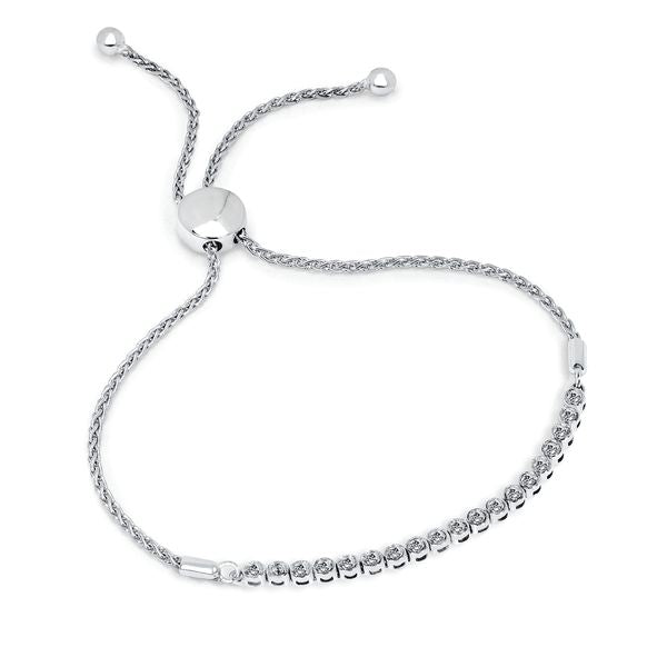 Sterling Silver Diamond Bracelet