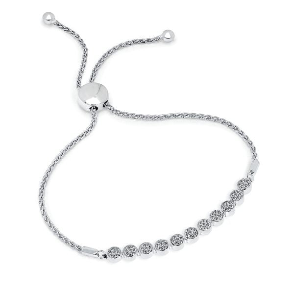 Sterling Silver Diamond Bracelet
