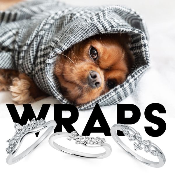 14k White Gold Wrap Ring - Image 2