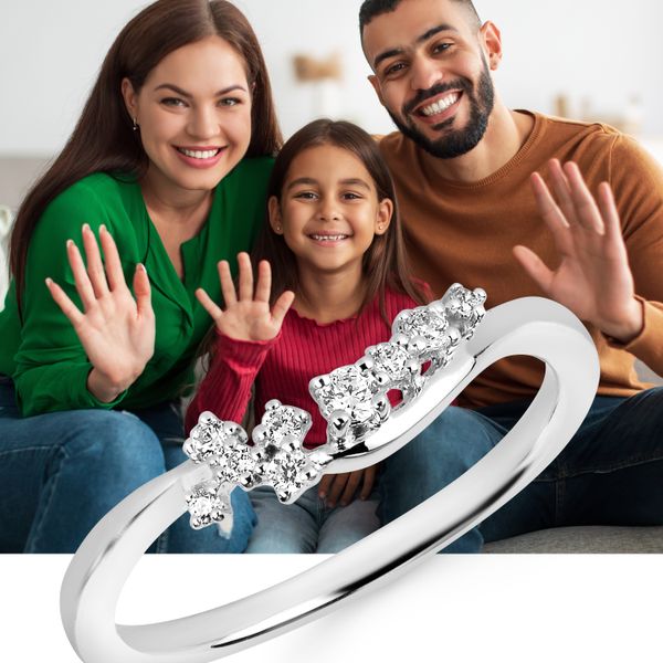 14k White Gold Wrap Ring - Image 3