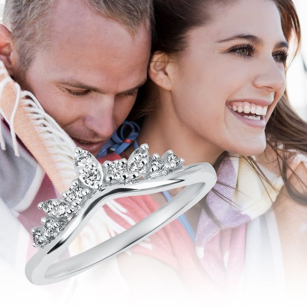 14k White Gold Wrap Ring - Image 3
