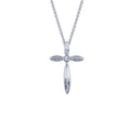 0.02 CTW Cross Pendant Necklace