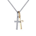 Cross Shadow Charm Pendant Necklace