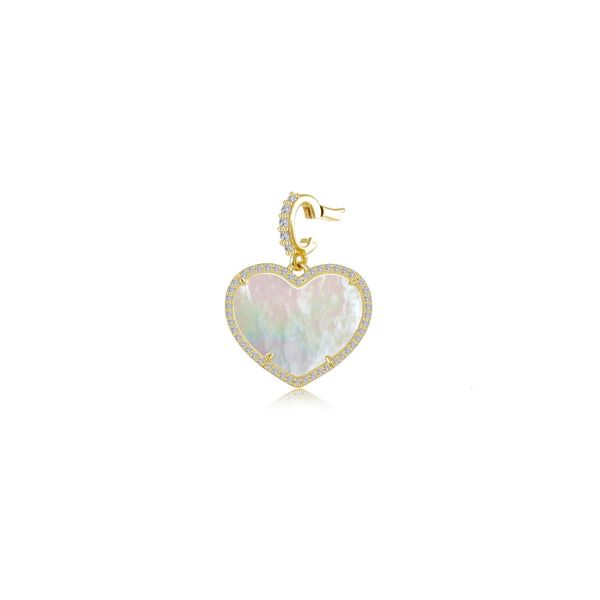 Pearlescent Heart Pendant Charm