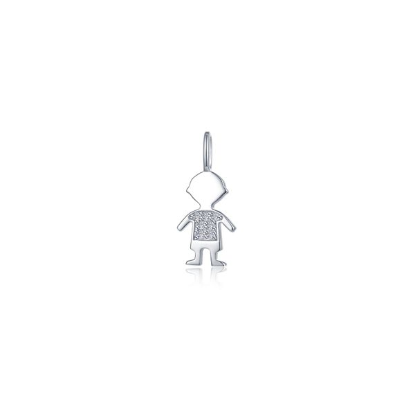 Silhouette Boy Pendant Charm