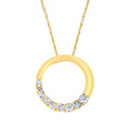 14k Yellow Gold Diamond Pendant