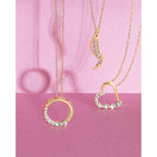 14k Yellow Gold Diamond Pendant - Image 2