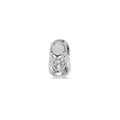10k White Gold Round Opal Baby Bootie Pendant
