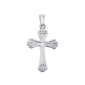 14K White Gold Cross Pendant