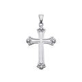 14K White Gold Diamond Cross Pendant