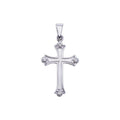 14K White Gold Diamond Cross Pendant
