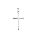 14K White Gold Plain Cross Pendant