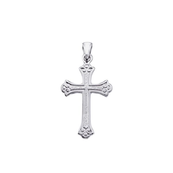 14K White Gold Small Celtic Cross Pendant
