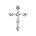 14K White Gold Diamond Cross Pendant
