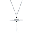 Sterling Silver Diamond Cross