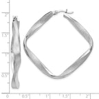 Leslie's Sterling Silver Radiant Essence Twisted Hoop Earrings - Image 4