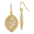 Leslie's Sterling Silver Gold-plated Shepherd Hook Earrings
