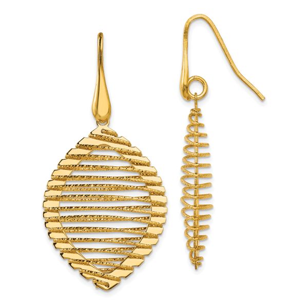 Leslie's Sterling Silver Gold-plated Shepherd Hook Earrings