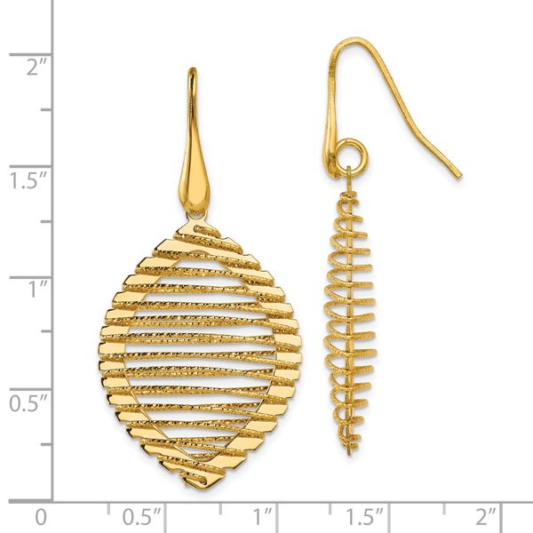 Leslie's Sterling Silver Gold-plated Shepherd Hook Earrings - Image 4