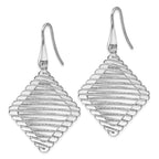 Leslie's Sterling Silver Rhodium-plated Shepherd Hook Earrings - Image 2