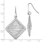 Leslie's Sterling Silver Rhodium-plated Shepherd Hook Earrings - Image 4