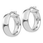 Leslie's Sterling Silver Rhodium-plated Hoop Earrings - Image 2