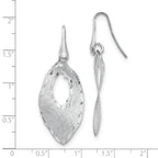 Leslie's Sterling Silver Textured & D/C Dangle Shepherd Hook Earrings - Image 4