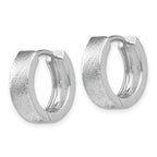 Leslie's Sterling Silver Radiant Essence Textured Huggie Hoop Earrings - Image 2