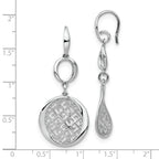 Leslie's Sterling Silver Rhodium-plated Filigree Dangle Earrings - Image 4