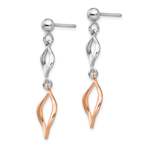 Leslie's Sterling Silver & Rose-tone Dangle Earrings - Image 2