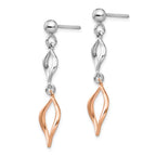 Leslie's Sterling Silver & Rose-tone Dangle Earrings - Image 2