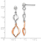 Leslie's Sterling Silver & Rose-tone Dangle Earrings - Image 4