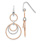 Leslie's Sterling Silver Rose-Gold-plated D/C Dangle Earrings