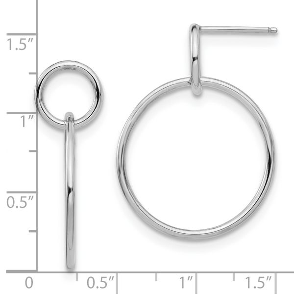 Leslie's Sterling Silver Polished Post Dangle Earrings - Image 4