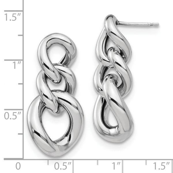 Leslie's Sterling Silver Polished Post Dangle Earrings - Image 4