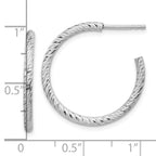 Leslie's Sterling Silver Rhod Radiant Essence D/C Hoop Earrings - Image 4