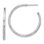 Leslie's Sterling Silver Rhod Radiant Essence D/C Post Dangle Earrings