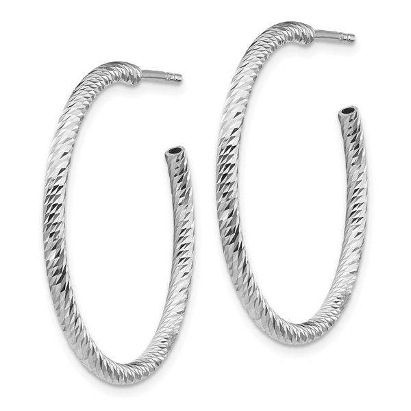 Leslie's Sterling Silver Rhod Radiant Essence D/C Post Dangle Earrings - Image 2