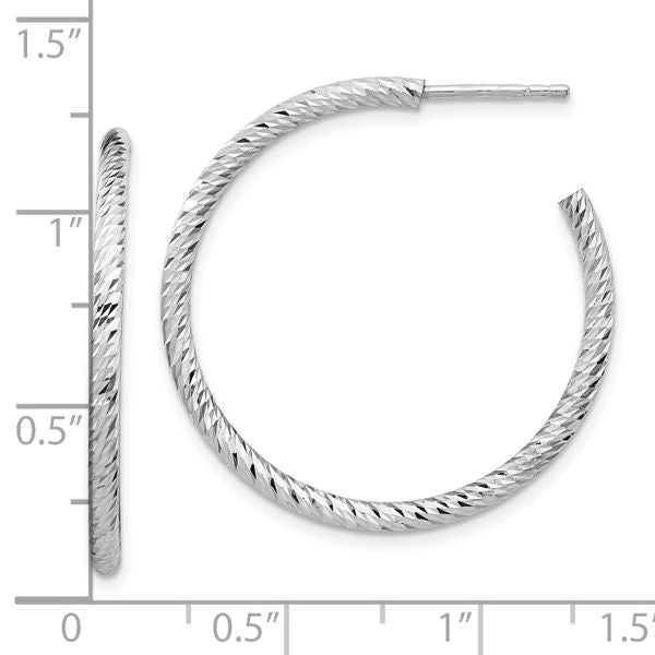 Leslie's Sterling Silver Rhod Radiant Essence D/C Post Dangle Earrings - Image 4