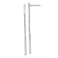 Leslie's Sterling Silver Rhodium-plated Polished Post Dangle Earrings