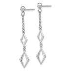 Leslie's Sterling Silver Rhodium-plated Polished Earrings - Image 2