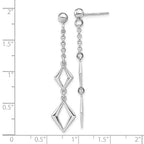 Leslie's Sterling Silver Rhodium-plated Polished Earrings - Image 4