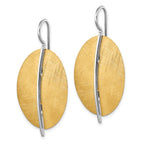 Leslie's Sterling Silver Radiant Essence Rhod-pl Gold-tone Dangle Earrings - Image 2