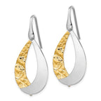 Sterling Silver Rhod-plated Gold-plated D/C Dangle Earrings - Image 2