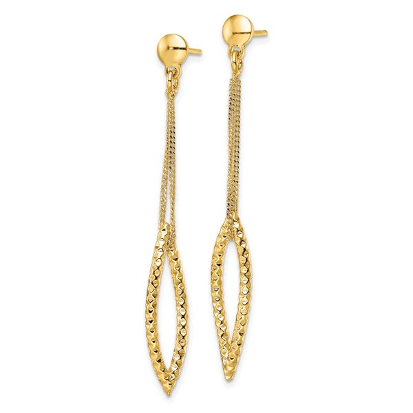 Leslie's Sterling Silver Gold-plated D/C Post Dangle Earrings - Image 2