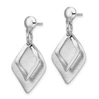 Leslie's Sterling Silver Radiant Essence Rho-pla Brush Post Dangle Earrings - Image 2