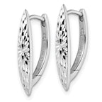 Leslie's Sterling Silver Rhod-plated D/C Hoop Earrings - Image 2